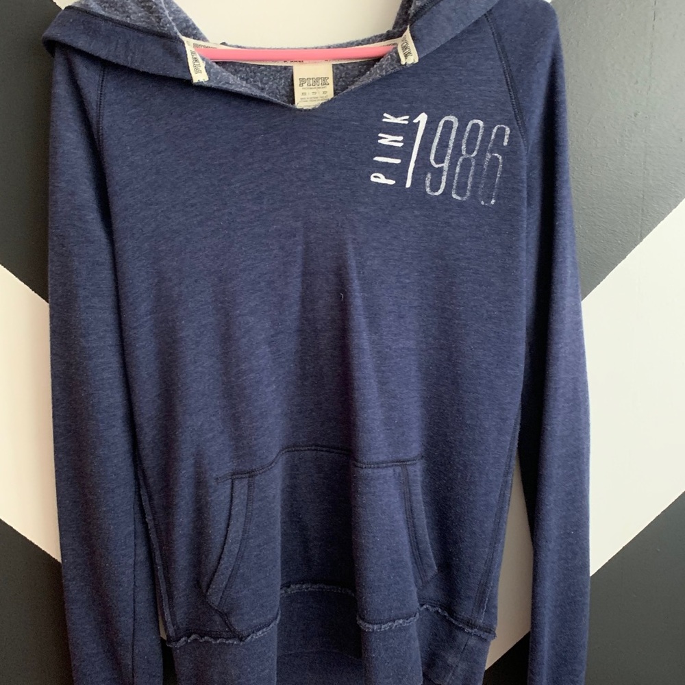 Navy Blue Slouch PINK VS Hoodie